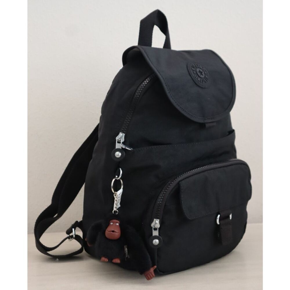 Kipling KI9450-ODH Women's O/S Black Tonal Queenie Backpack - Picture 3 of 9